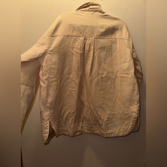 NWOT Madewell women’s cream shacket button front jacket fall winter contemporary - Picture 10 of 12